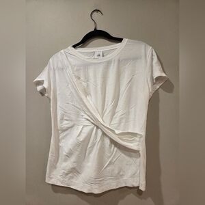 CABI Women's White Twist Front Top